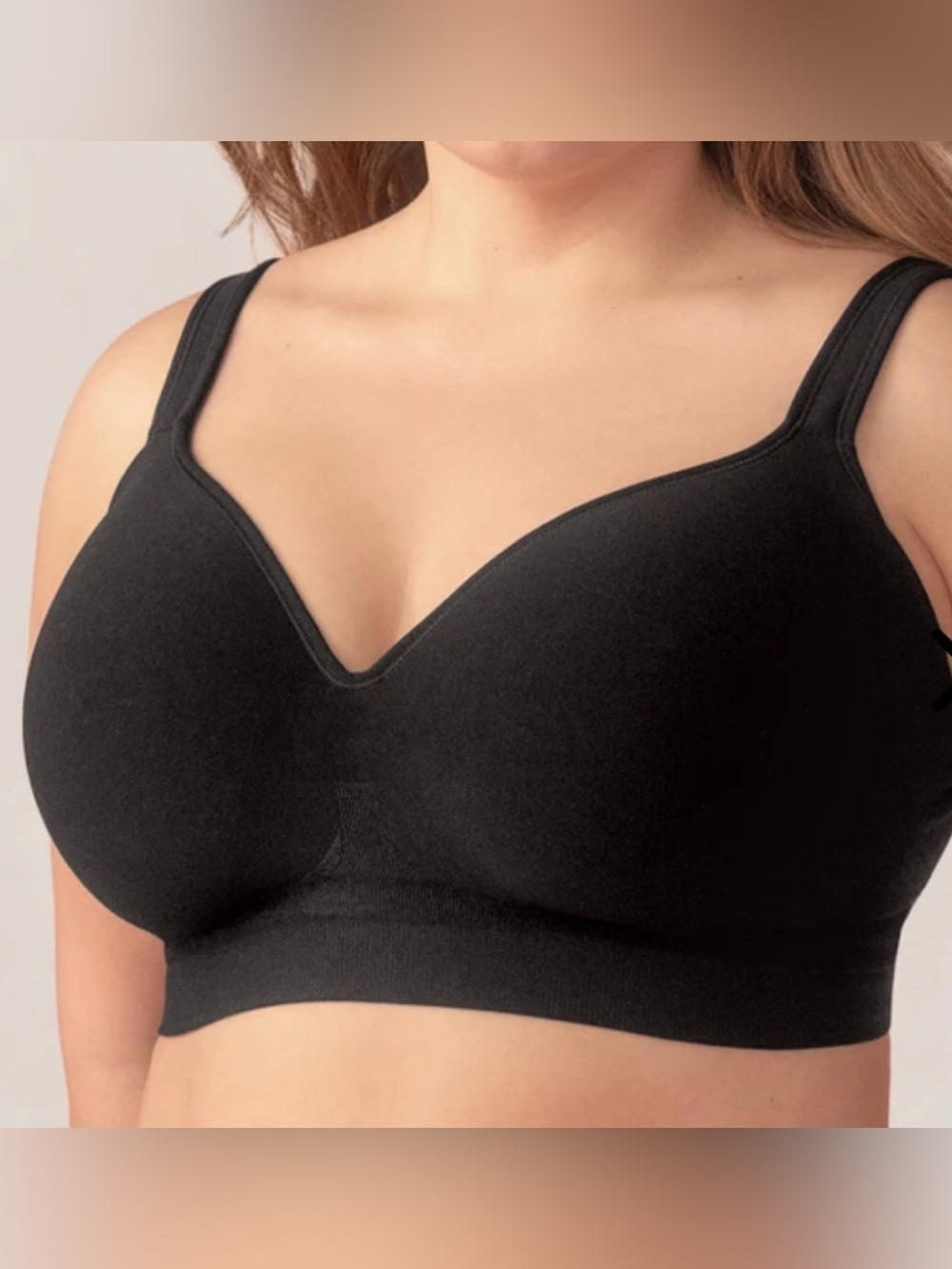 NWT Shapermint Seamless Sweetheart Wireless Contour Bra - Black Size Large
